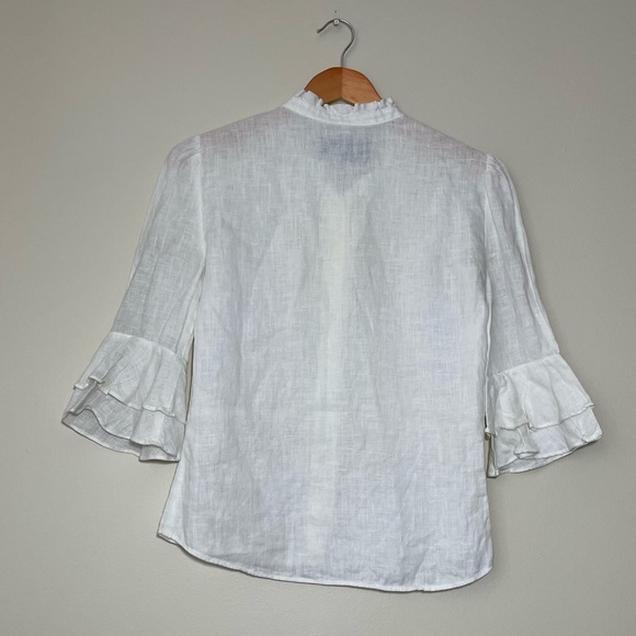 Reformation Linen Ruffle Shirt - Picture 6 of 9